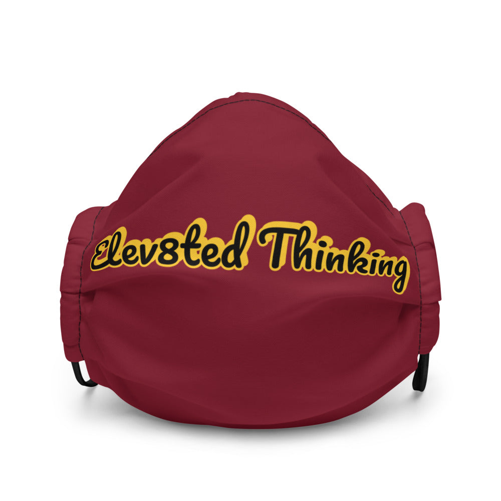 Elev8ted Thinking Mask (Maroon w/Yellow outline)