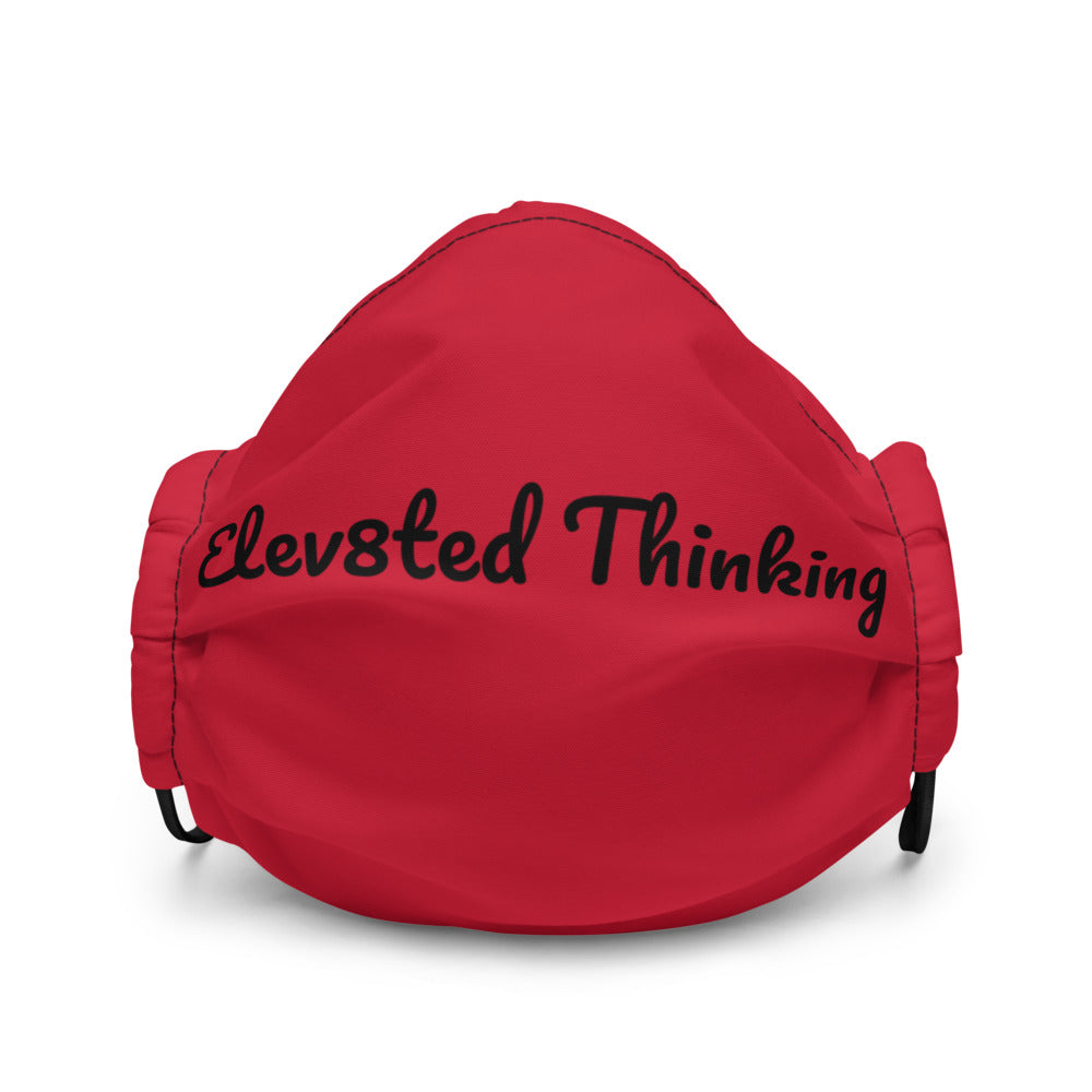 Elev8ted Thinking Mask (Red w/Black font)